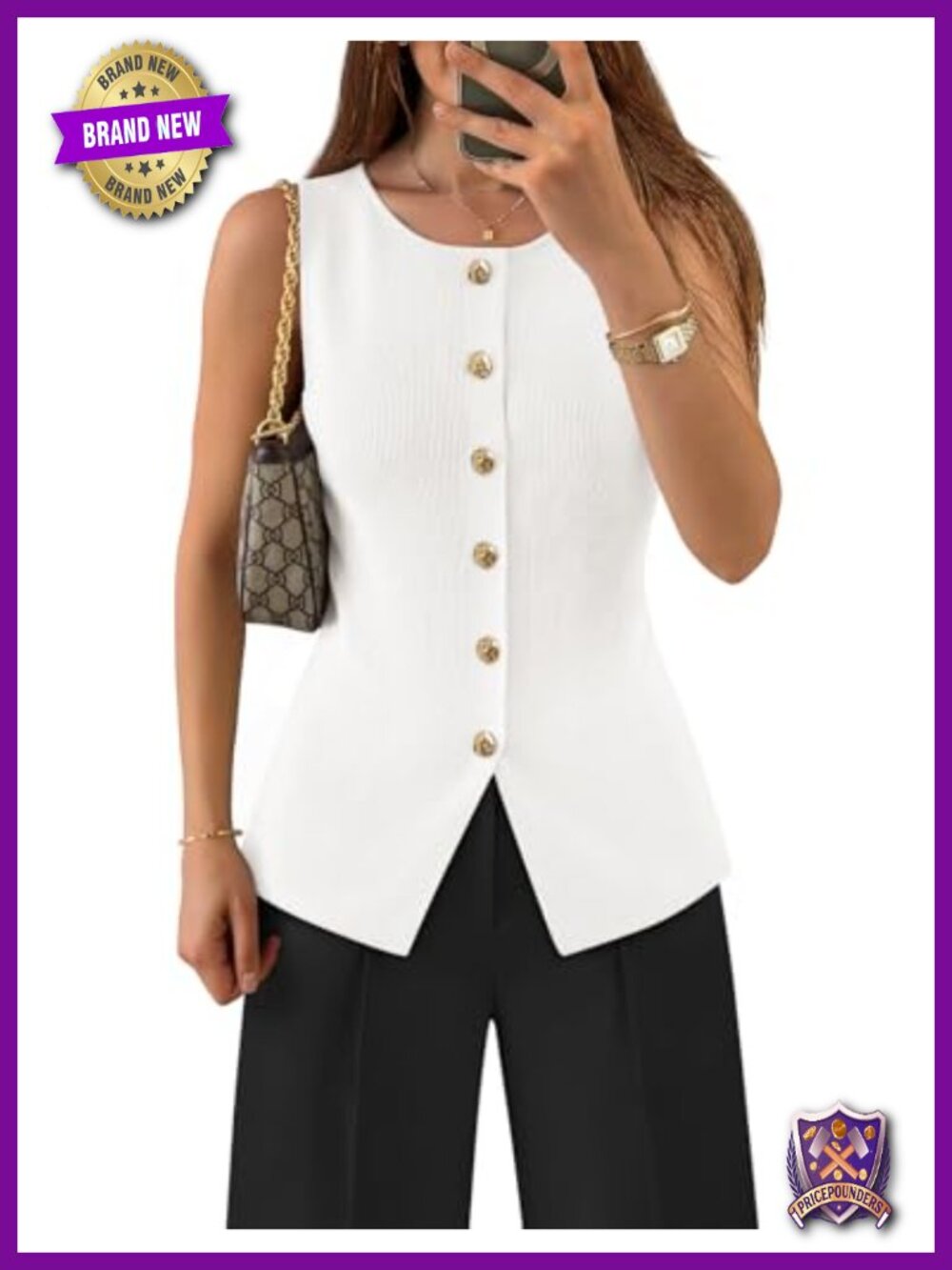 Sleeveless Sweater Vest Business Casual Knit